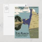  Castillo de San Marcos St. Augustinus Briefkaart (Voorkant / Achterkant)