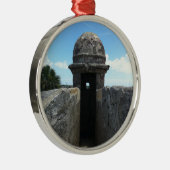 Castillo de San Marcos Turret, St. Augustine, FL Metalen Ornament (Rechts)