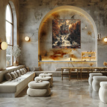 Castillo en Cascada: Impresionista y Realista