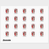 CASTILLO FAMILIE CREST - CASTILLO WAPEN RONDE STICKER (Vel)