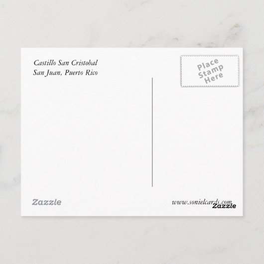 Castillo San Cristobal Briefkaart (Achterkant)