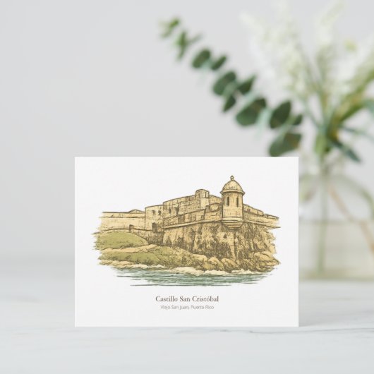 Castillo San Cristóbal – San Juan Briefkaart (Staand voorkant)
