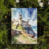 Castillo San Felipe del Morro Puerto Rico Briefkaa Kaart