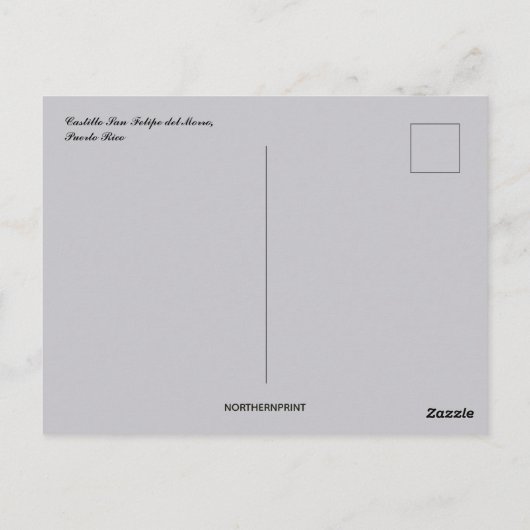 Castillo San Felipe del Morro Puerto Rico Briefkaart (Achterkant)