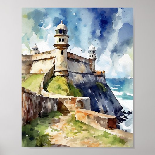 Castillo San Felipe del Morro San Juan Puerto Rico Poster (Voorkant)