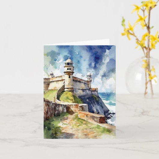 Castillo San Felipe San Juan Puerto Rico Kaart (Gele Bloem)