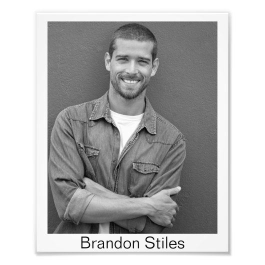 Casting Call Headshots 8x10 Black White Conversion Foto Afdruk (Voorkant)