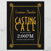 Casting Call Theater Art Music Flyer (Voorkant)