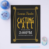 Casting Call Theater Art Music Flyer (Enkel)