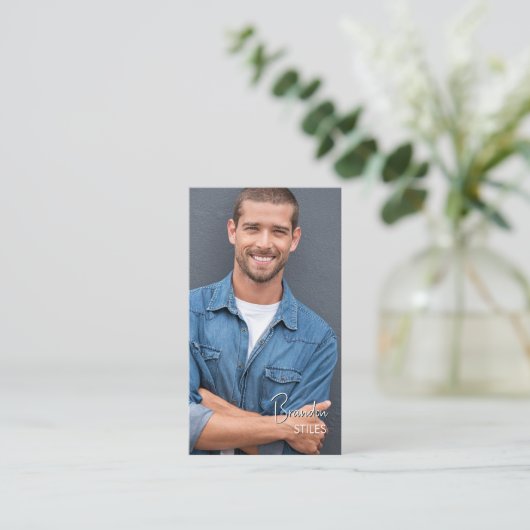 Casting Essentials Foto Visitekaartje | QR Code (Staand voorkant)