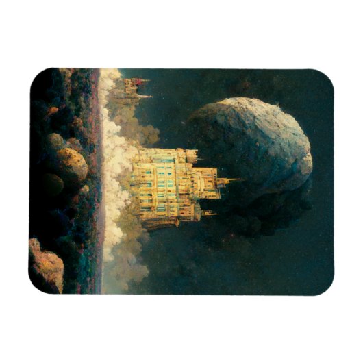 Castle aan de rand van de wereld Fantasy Sci-Fi Magneet (Horizontaal)