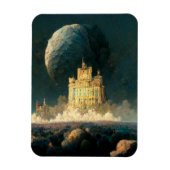 Castle aan de rand van de wereld Fantasy Sci-Fi Magneet (Verticaal)