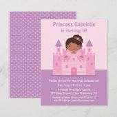 Castle African American Princess Birthday Party Kaart (Voorkant / Achterkant)