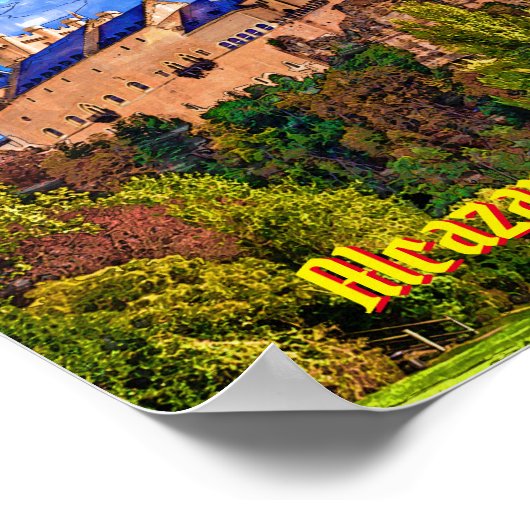 Castle Alcazar, Segovia, Spanje. Poster (Hoek)