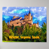 Castle Alcazar, Segovia, Spanje. Poster (Voorkant)