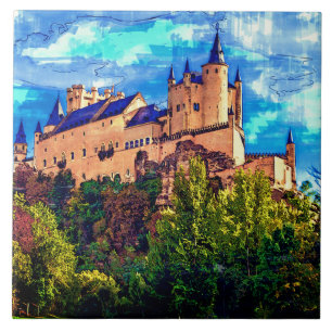 Castle Alcazar, Segovia, Spanje. Tegeltje