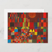 Castle and Sun, 1928, door Paul Klee Briefkaart (Voorkant / Achterkant)