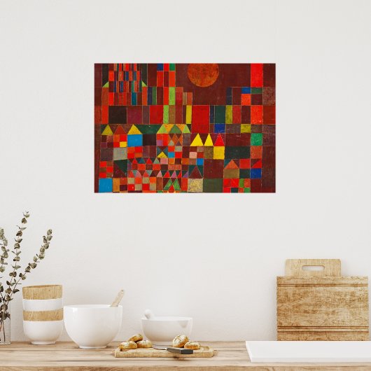 Castle and Sun, 1928, door Paul Klee Poster (Keuken)