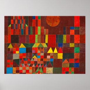 Castle and Sun, 1928, door Paul Klee Poster