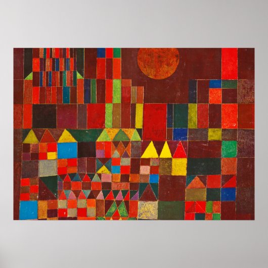 Castle and Sun, 1928, door Paul Klee Poster (Voorkant)