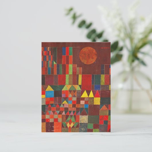 Castle and Sun, Paul Klee Expressionism Figurative Briefkaart (Staand voorkant)