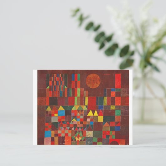 Castle and Sun, Paul Klee Expressionism Figurative Briefkaart (Staand voorkant)