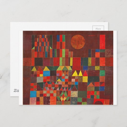 Castle and Sun, Paul Klee Expressionism Figurative Briefkaart (Voorkant / Achterkant)
