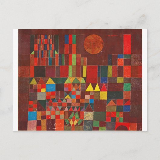 Castle and Sun, Paul Klee Expressionism Figurative Briefkaart (Voorkant)