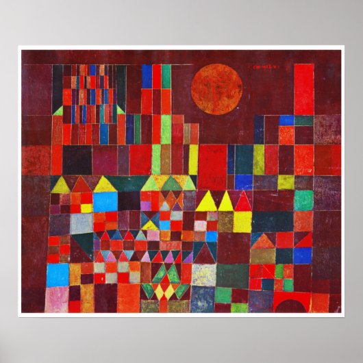 Castle and Sun, Paul Klee Poster (Voorkant)
