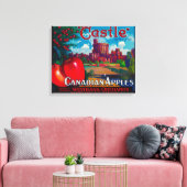 Castle Apple Label - Westbank B.C. Canada Canvas Afdruk (Insitu (Woonkamer))