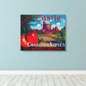 Castle Apple Label - Westbank B.C. Canada Canvas Afdruk (Insitu (Houten vloer))