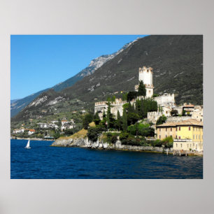 Castle at Malcesine bij Lake Garda, Italië Poster
