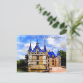 Castle Azay le Rideau, Loire Valley, Frankrijk. Briefkaart (Staand voorkant)