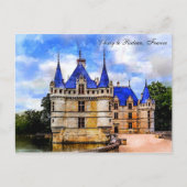 Castle Azay le Rideau, Loire Valley, Frankrijk. Briefkaart (Voorkant)
