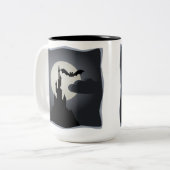 Castle, Bat en Full Moon Halloween Mok (Voorkant links)