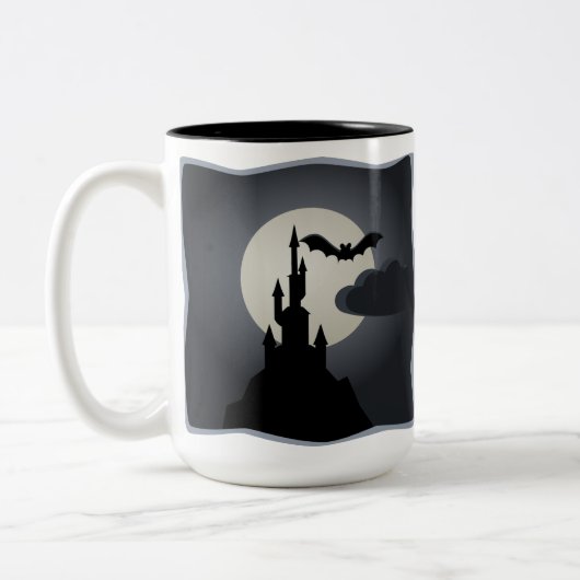 Castle, Bat en Full Moon Halloween Mok (Links)