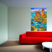 Castle bij het zee | AI Art Poster