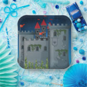 Castle bij Night Papieren Bordje (Feest)