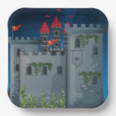 Castle bij Night Papieren Bordje (Voorkant)