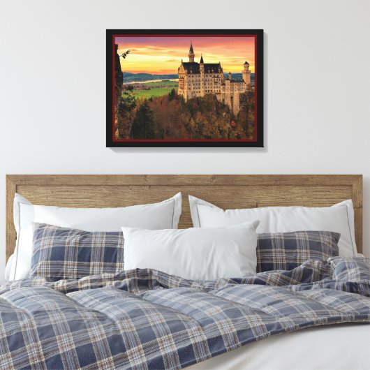 Castle bij Sunset Canvas Afdruk (Insitu (Slaapkamer))