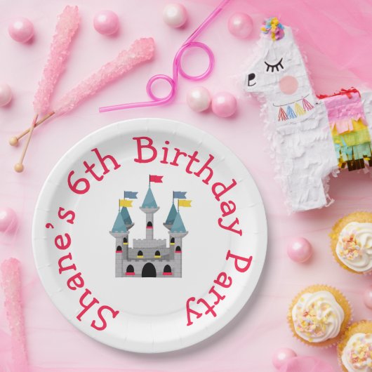 Castle Birthday Party Papieren Bordje (Feest)