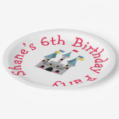 Castle Birthday Party Papieren Bordje (Gekanteld)