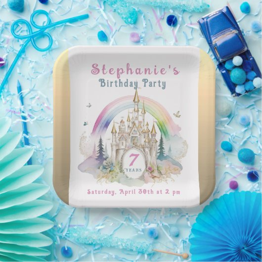 Castle Birthday Party Papieren Bordje (Feest)