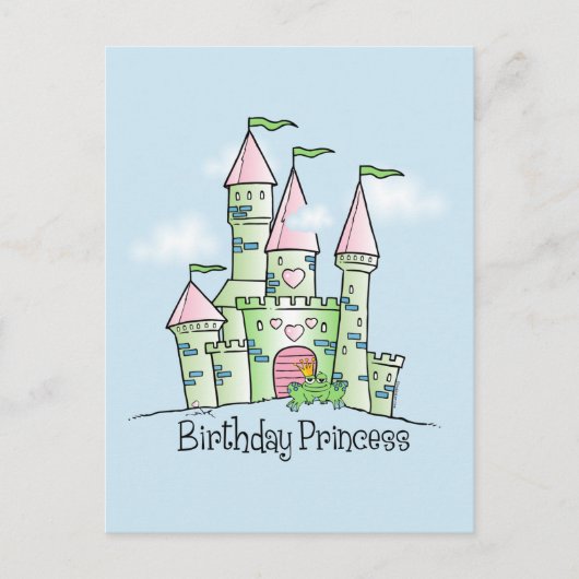 Castle Birthday Princess Briefkaart (Voorkant)