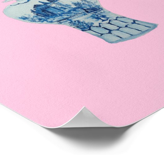 Castle Blue en White Ginger Jar Art Print (Hoek)