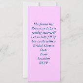 Castle Bridal Shower-uitnodiging Kaart (Achterkant)