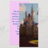 Castle Bridal Shower-uitnodiging Kaart (Voorkant / Achterkant)