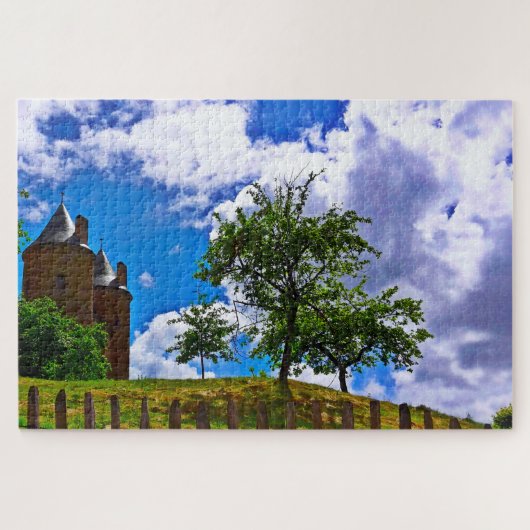 Castle Burgruine Duitsland. Legpuzzel (Horizontaal)