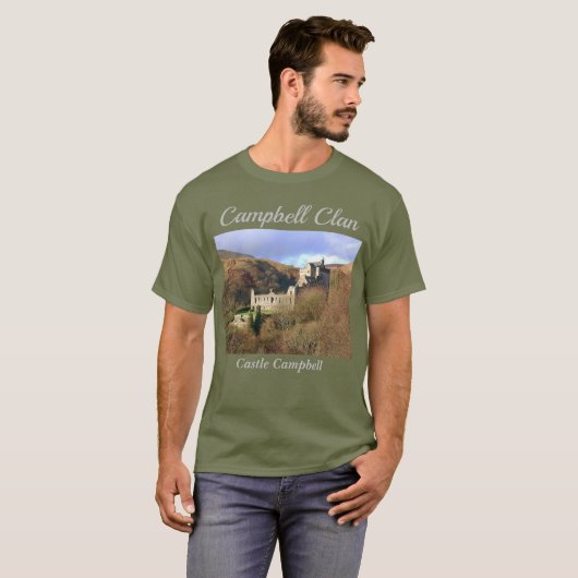 Castle Campbell - Scottish Campbell Clan T-Shirt (Voorkant volledig)