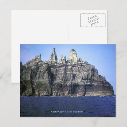 Castle Cape op het Alaska-schiereiland Briefkaart (Voorkant / Achterkant)